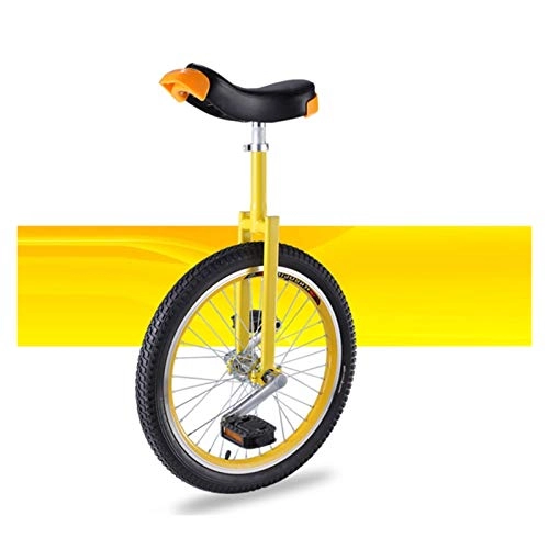 Einräder : AHAI YU 16 / 18 / 20-Zoll-Rad-Einrad für Kinder Teenager Erwachsene, Outdoor-Sport-Fitness gelb Balance-Radfahren, Mangan-Stahlrahmen, Einstellbarer Sitz (Size : 16"(40CM))