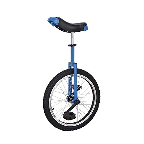 Einräder : AHAI YU 16 Zoll / 18 Zoll / 20 Zoll Einräte, rutschfeste Bergreifen blau Jungen Balance Bike, für Erwachsene Kind Outdoor Sport Fitness Übung, höhenverstellbar (Size : 16IN(40.5CM) Wheel)