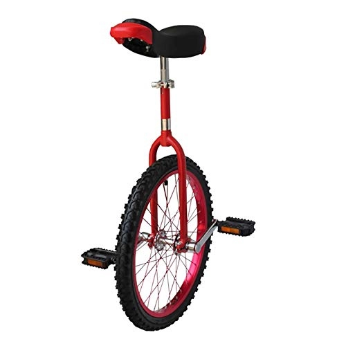 Einräder : AHAI YU 16-Zoll-Rad-Einrad für Kinder / Kind / Jungen, Outdoor-Sportbalance-Radfahren, freies Standrad-Einräte mit Knapper Reifen & Ständer (Color : RED)