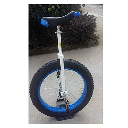 Einräder : AHAI YU 20-Zoll-Einräder für Jugendliche / Erwachsene / Vati / Mom, Anfänger Uni-Zyklus mit knappfestem Butyl-Bergreifen, lasthaltige 300 lbs (Color : Blue)