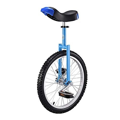 Einräder : AHAI YU 20-Zoll-Rad-Einrad für Kinder / Anfänger / männlich Teenager, mit Legierungsrand & Skidfest Reifen & Einrad-Stand, Spaß-Fitness-Balance-Radfahren (Color : Blue)