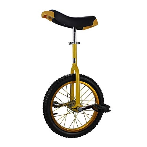 Einräder : AHAI YU 24 Zoll Rad Erwachsene Unicycle, Kinder / Jugendliche 18 / 20 / 16 Zoll Outdoor-Einräder, Alter 8-15 Jahre alt, mit farbigen Legierungsrand (Color : Yellow, Size : 18INCH)