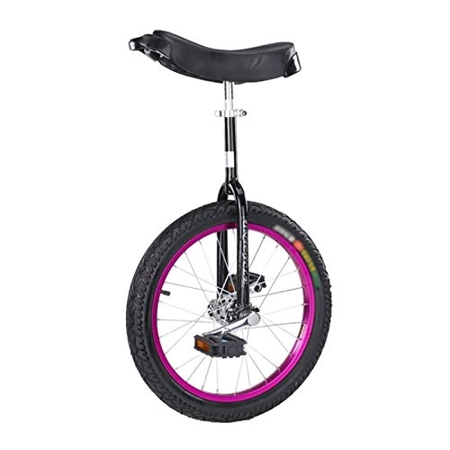 Einräder : AHAI YU 24 Zoll Rad lila einrad, Erwachsene anfänger super-Tall Kinder Balance Radfahren, 20 / 18 / 16 Zoll Jungen Fahrrad, Outdoor spaß Training fahrräder (Size : 18 INCH)