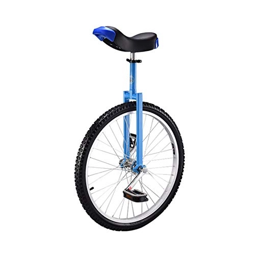Einräder : AHAI YU Erwachsene Einräte mit 24-Zoll-Rad, höhenverstellbar, knappsichere Berges Balance Bike-Radfahren, für Anfänger / Fachleute (Color : Blue)