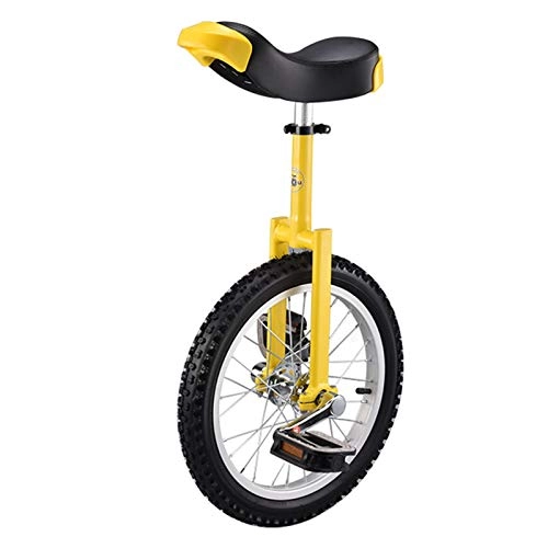 Einräder : AHAI YU Erwachsene große Kinder 24 / 20 Zoll Unicycle, 18 / 16 Zoll Einräder für Jungen Mädchen Kind (19.08.12 / 15 Jahre), Outdoor Sports Balance Radfahren (Color : Yellow, Size : 16 INCH)