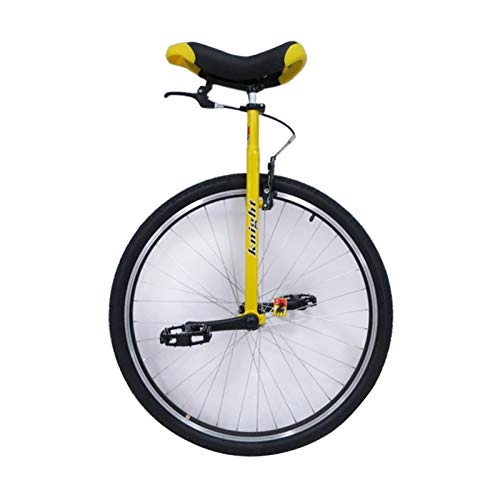 Einräder : AHAI YU Große gelbe Erwachsene-Einrad mit Bremsen für hohe Leute Höhe 160-195 cm (63"-77"), 28"Skid Mountain Tire, Hochleistungshöhe einstellbares Gleichgewicht Radfahren Fahrräder
