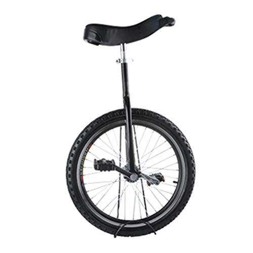 Einräder : AHAI YU Großes Erwachsener für Männer / Papa / Profis, 20 / 24 Zoll Rad-Balance-Radfahren für den Außensport-Fitness-Übung, bis zu 150kg / 330 Pfund (Color : Black, Size : 20 INCH Wheel)