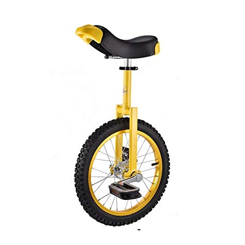 Einräder : AMYHY 16"Zoll Unicycle Uni-Cycle Snid Proof-Einrad für Erwachsene Kinder, Outdoor EIN Radfahrrad für Teenager-Mädchen-Reiter, Geschenk, Gelb