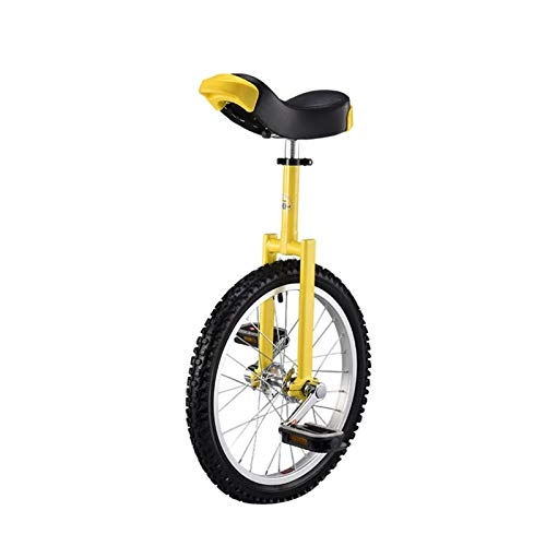 Einräder : AMYHY Robustes Cooles Einrad 18"Zoll Outdoor-Wettbewerbsbalance Unicycle EIN Rad-Fahrrad für Erwachsene Kinder Mädchen Jungenfahrer, Gelb