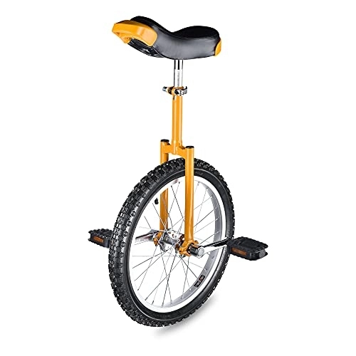 Einräder : AW Yellow 18 Inch Wheel Unicycle Leakproof Butyl Tire Wheel Cycling Outdoor Sports Fitness Exercise Health by AW