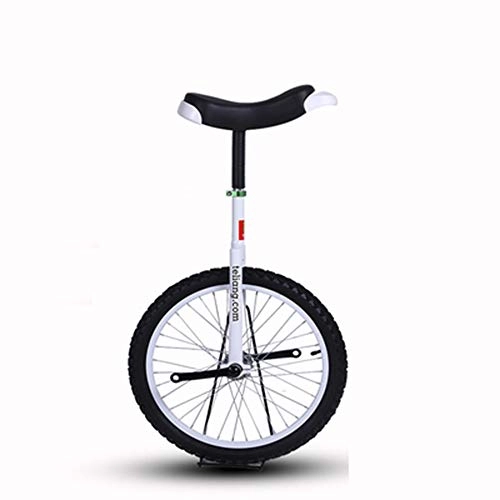 Einräder : Bulawlly 16 Zoll Fahrrad Radrahmen Einrad Fahrrad mit bequemem Release-Sattelsitz, Single Fitness Balance Bike, Weiß