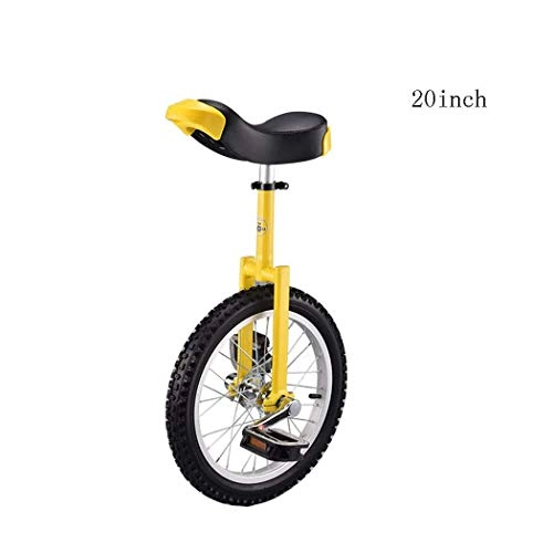 Einräder : Caseyaria 20 Zoll Kinder Erwachsene Einrad Einrad Lustige Akrobatik Gleichgewicht Bikes Einradakrobatik Balancen-Fahrrad, Gelb