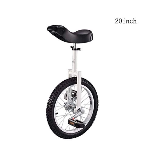 Einräder : Caseyaria 20 Zoll Kinder Erwachsene Einrad Einrad Lustige Akrobatik Gleichgewicht Bikes Einradakrobatik Balancen-Fahrrad, Weiß