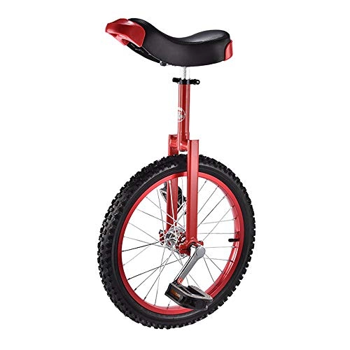 Einräder : COCKE 20" Erwachsenentrainer Einrad Höhenverstellbar, Skidproof Butyl Mountain Reifen Balance, Radfahren Heimtrainer Fahrrad, Unisex, Rot