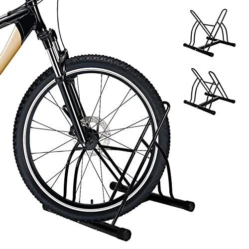 Einräder : COSTWAY Fahrradständer Bodenparker für 2 Fahrräder Bügelparker, Fahrradparker, Mehrfachständer, Aufstellständer, Fahrradhalter schwarz