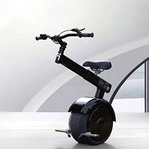 Einräder : CTO Rollstuhlklappbares selbstausgleichendes elektrisches Einrad, Einrad-Gyroskop-Elektroroller mit schlauchlosem Straßenreifen, Zugstange, 800-W-Nabenmotor, 22 kg Gewicht, Schwarz, 50km