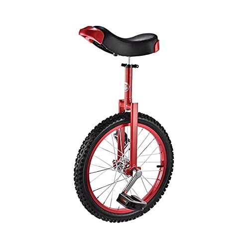 Einräder : CukyI 18"(46 cm) Rad-Einrad für Erwachsene / große Kinder, Einräder für Jungen und Mädchen im Freien, Anfänger-Einräder, Aluminiumlegierungsfelge und Manganstahl (Farbe: Gelb) Langlebig (Rot)