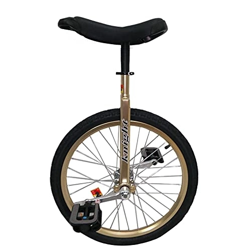 Einräder : CukyI 20" / 24" Gold-Einrad für große Kinder / Jugendliche / Erwachsene / Frauen / Männer, für Fitnessübungen Anfänger, rutschfestes Rad, Leichtmetallfelgenfahrrad (Größe: 24 Zoll), langlebig (24 Zoll)