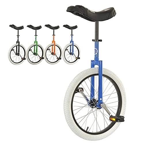 Einräder : CukyI 20-Zoll-Radtrainer-Einrad höhenverstellbar, Einrad für Anfänger / Kinder / Erwachsene, rutschfeste Bergreifen-Balance-Fahrradübungen, langlebig (20 Zoll blau)