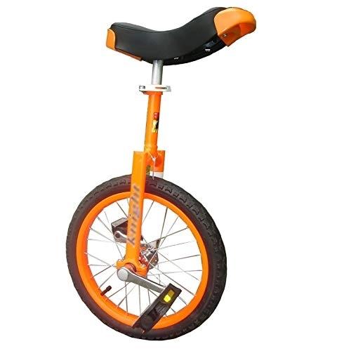 Einräder : CukyI Einrad Einrad 16-Zoll-Kinder- / Kinder-Einrad für die Schule im Freien, Anfänger / Jungen / Mädchen / Kinder im Alter von 5–12 Jahren, Laufrad, höhenverstellbar (Orange)