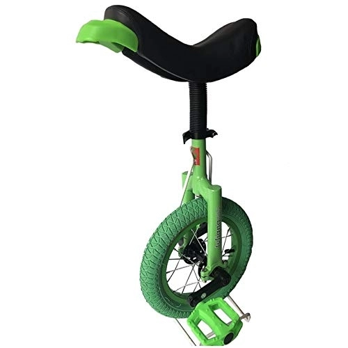Einräder : CukyI Einrad Einrad Kleinere Kinder / Mädchen / Jungen 12-Zoll-Einräder, Kinder mit Einer Körpergröße von 70–115 cm / 27, 6–45, 3 Zoll, Starter-Balance-Einrad für den Außenbereich, bequemer Sattelsitz (grün)