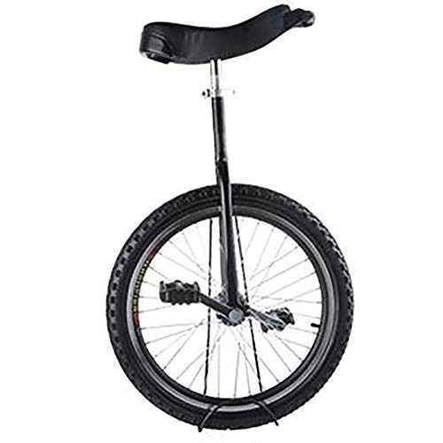 Einräder : CukyI Einrad Einrad Schwarz 18 / 16 Zoll Einzelrad-Einrad für Kinder Mädchen Jungen, 20 / 24 Zoll Einräder für Erwachsene Anfänger, höhenverstellbarer Sitz, für unterhaltsame Fitness (18 Zoll)
