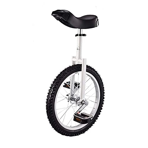 Einräder : CukyI Einrad für große Kinder, 18 Zoll (46 cm) rutschfestes Rad, Outdoor-Sport-Übungs-Balance-Radfahrräder, für Körpergröße: 4, 6 Fuß bis 5, 4 Fuß (140–165 cm), (Farbe: Gelb), langlebig (weiß)