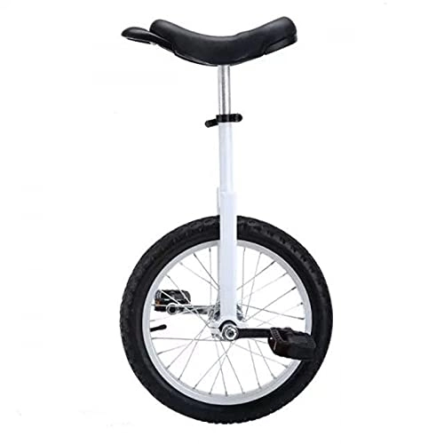 Einräder : CukyI Kleines 16-Zoll-Rad-Einrad für Kinder, Jungen und Mädchen, robuster Stahlrahmen und Leichtmetallfelge, zum Jonglieren / Unterhalten von Outdoor-Sportarten (Farbe: Rot), langlebig (weiß)