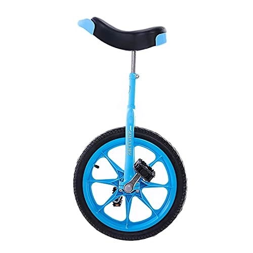 Einräder : Einrad 16 Zoll Big Kids Einrad - für Höhe 110-140cm, Anfänger Mädchen & Jungen Einrad Bikes, Stahlrahmen, Rutschfester Butylreifen (Color : Blue)