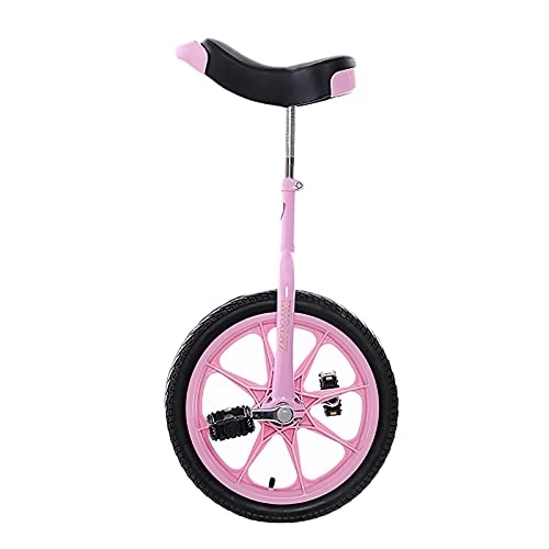Einräder : Einrad 16 Zoll Big Kids Einrad - für Höhe 110-140cm, Anfänger Mädchen & Jungen Einrad Bikes, Stahlrahmen, Rutschfester Butylreifen (Color : Pink)