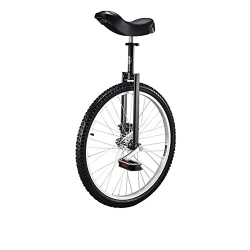 Einräder : Einrad 24" Rad Traine Einstellbare Skidproof Reifen Gleichgewicht Radsport für Erwachsenen Übung Kinder Competitive Unicyclesuitable für Höhe von 1, 75 Metern und mehr, Schwarz