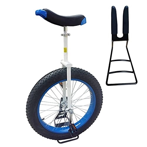 Einräder : Einrad 24 Zoll Rad Einrad mit Parkbügel & Extrabreitem Bergreifen, Verstellbare Höhe, für Große Menschen, Unisex Erwachsene, Belastung 150kg / 330lbs (Color : Blue)