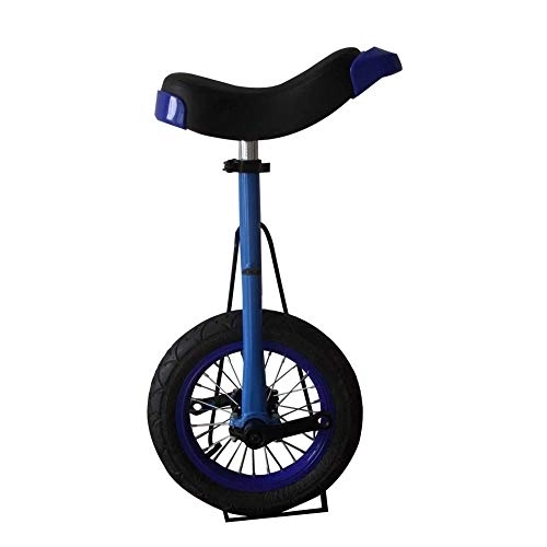 Einräder : Einrad, Akrobatik Fahrrad Balance Radfahren ÜBungshöHe HöHenverstellbar Konturierter Ergonomischer Sattel, Geeignet FüR Kinder mit 100-130 CM / 12 inches / Blau