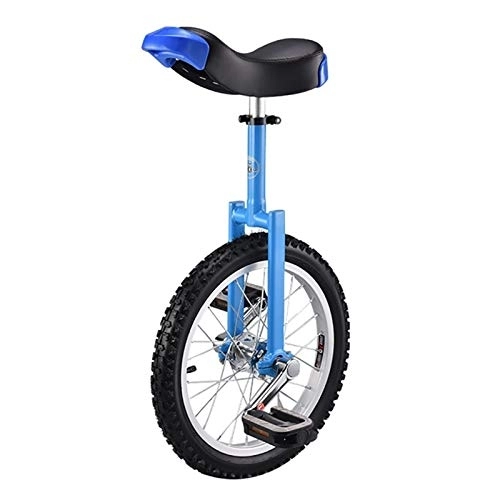 Einräder : Einrad Blaue Erwachsene Anfänger Super-Tall Einräder, 16 / 18 / 20 / 24 Zoll Auslaufsicherer Reifen, Höhenverstellbare Männer Frauen Balance Radfahren, Bestes Geburtstagsgeschenk (Size : 18inch Wheel)