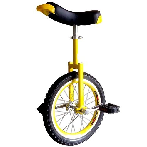 Einräder : Einrad-Double-Layer-Aluminium-Legierung Farbrad- Unicycle Leak Proof Butyl-Reifen-Rad Radfahren Outdoor Sports Fitness-Übungs-Gesundheit (Color : Yellow, Size : 16inch)