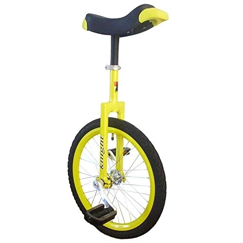 Einräder : Einrad für Anfänger, 16-Zoll-Einrad für Kinder, 20-Zoll / 24-Zoll-Einrad für Erwachsene, kleines 12-Zoll-Einrad für 5-jährige Kinder / Kinder / Jungen / Mädchen (Farbe: Gelb, Größe: 24-Zoll-Rad), langleb