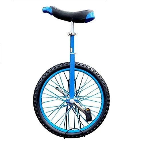 Einräder : Einrad für Erwachsene für große Menschen / große Kinder / Mutter / Papa, 20-Zoll-Einrad mit Leichtmetallfelge, rutschfestem Bergreifen, 150 kg Tragkraft (Farbe: Rot, Größe: 20-Zoll-Rad) (Blaues 20-Zoll
