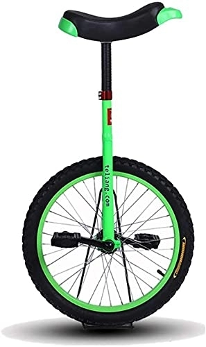Einräder : Einrad für Erwachsene Kinder, verstellbares Einrad 14" / 16" / 18" / 20" Zoll, grünes Balance-Übungsspaß, Fahrrad-Fitness für Kinder / Erwachsene, bestes Geburtstagsgeschenk (Farbe: Grün, Größe: 18-Zoll