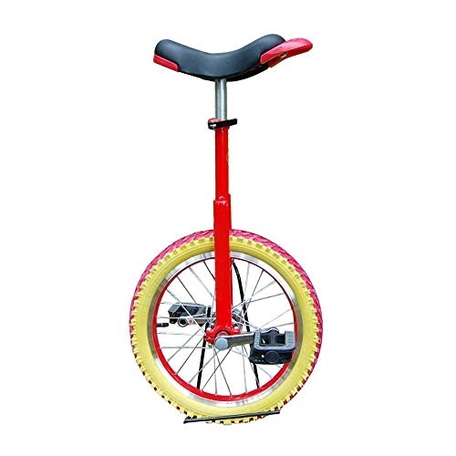 Einräder : Einrad, HöHenverstellbar Akrobatik Fahrrad Balance Radfahren ÜBung Konturierter Ergonomischer Sattel Geeignet, FüR Kinder AnfäNger / 16 Zoll / Farbe