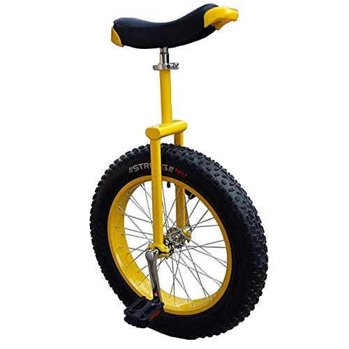 Einräder : Einrad Verbreiterte und Verdickte Reifen 20" Perfect Starter Uni, Einrädriges Fahrrad zum Große Große Kinder Jugendliche / Erwachsene, Alufelge (Color : Yellow)