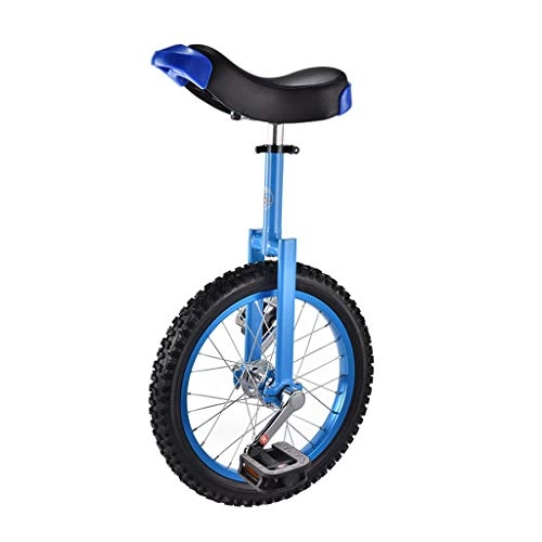 Einräder : Einstellbares Fahrrad 16 "18" Rad Trainer Unicycle, Skidfest Reifenkreisguthaben Verwendung for Anfänger Kinder Erwachsene Übung Spaß Fitness, Blau (Größe 16 / 18 Zoll Rad) ( Size : 18 Inch Wheel )