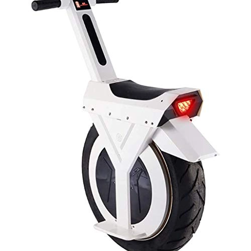 Einräder : Elektrischer Intelligent Somatosensory Einrad, Einrad, Erwachsene Selbst Balancing Breitreifen-Einrad, Drift Scooter, 60V7.8AH 30 Km, 17-Zoll-Motorrad-Rad, Wei, 60V7.8AH 30 km