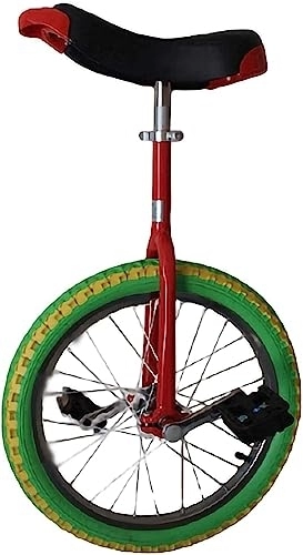 Einräder : Farbige Reifen-Einrad-Radfreie Halterung, die als menschliches Tragewerkzeug for akrobatische Fahrräder und for Ausbalancieren von Einrädern verwendet wird (Color : Rosso, Size : 16inch)