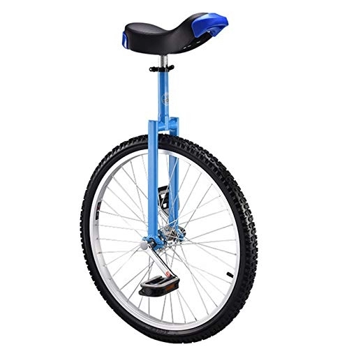Einräder : Freestyle-Einrad, großes Erwachsenen-Einrad für Männer / Frauen / große Kinder, 24-Zoll-Rad, Damen- / Herren-Einrad mit Leichtmetallfelge, Benutzer größer als 175 cm, bestes Geburtstagsgeschenk (blaue