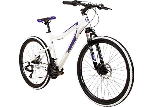 Einräder : Galano GX-26 26 Zoll Damen / Jungen Mountainbike Hardtail MTB (Weiss / lila, 38cm)