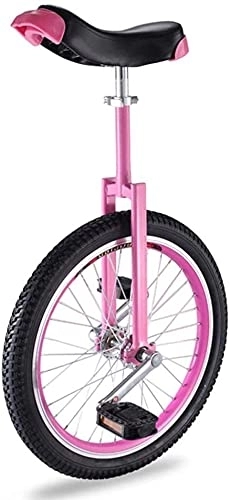 Einräder : GAODINGD Einrad Unisex Kinder Tolles Einrad Für Anfänger Kinder, 16"Rad Knappfest Butylbergreifen & Höhenverstellbarer Bequemer Sitz, Lasthaltiger 80kg (Color : Pink)