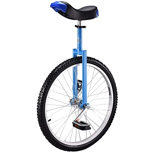 Einräder : Gvqng Einrad 24'', Verstellbare Höhe, Stabiles Stahlrahmendesign, Einräder für Erwachsene, Auslaufsicheres Reifenrad Radfahren, für Outdoor-Sport Fitness-Übung, Blau, 24in