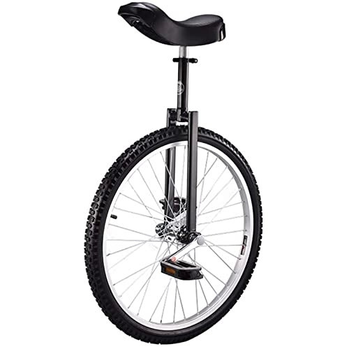 Einräder : Gvqng Einrad 24'', Verstellbare Höhe, Stabiles Stahlrahmendesign, Einräder für Erwachsene, Auslaufsicheres Reifenrad Radfahren, für Outdoor-Sport Fitness-Übung, Schwarz, 24in