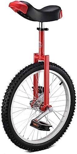 Einräder : GYJ Einrad 18 Zoll, Einzelrad-ausgeglichenes Fahrrad, geeignet for Erwachsene mit Einstellbarer Höhe von 140–165 Zentimetern HY (Color : Rosso)