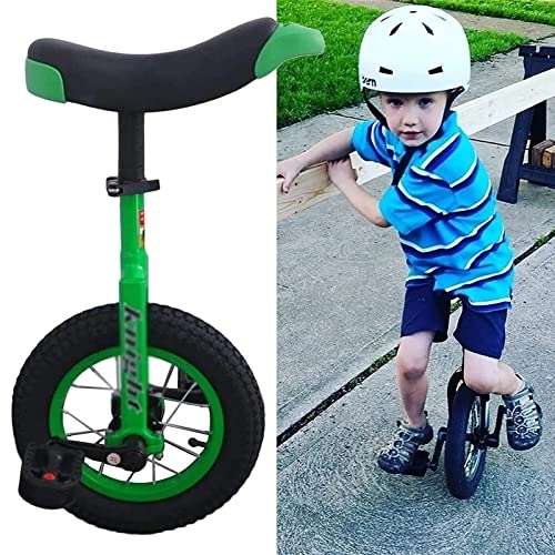 Einräder : HWBB Einrad 12" Zoll Rad Mini Einrad mit Breitem Auslaufsicherem Reifen, für Personen 92cm - 135cm Körpergröße, Anfänger Kinder Balance Fitness Sport Einräder (Color : Green)